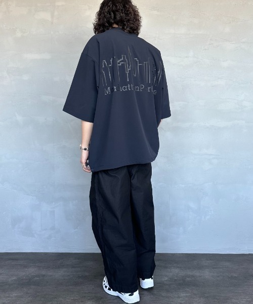 tシャツ 「MANHATTAN PORTAGE/マンハッタンポーテージ」 別注 4WAYストレッチ バックプリントTシャツ レディース メンズ Manhattan Portage tシャツ 「MANHATTAN PORTAGE/マンハッタン