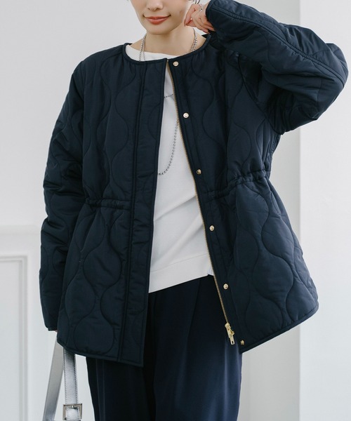 Emma Taylor（エマテイラー） ノーカラーコート コート キルティング