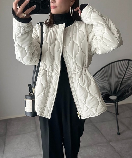 Emma Taylor（エマテイラー） ノーカラーコート コート キルティング