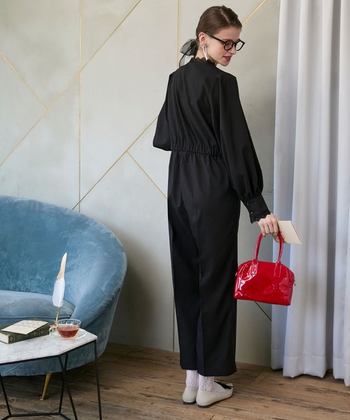 BONLECILL noir パンツドレス 「BONLECILL noir」レースドッキング