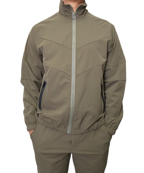 MMMM セットアップ MMMM/ナイロンストレッチ トラックトップ 切り替え