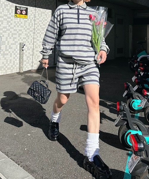 Admiral イエロー ポロシャツ & ネイビースカート セット ニットシャツ CHOYA URBAN STYLE ニット 鹿の子ニット 半袖