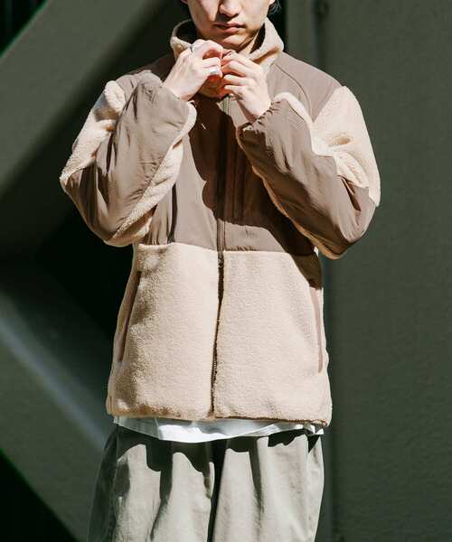 「EKAL」 ジップアップブルゾン MEDIUM ベージュ メンズ_画像2