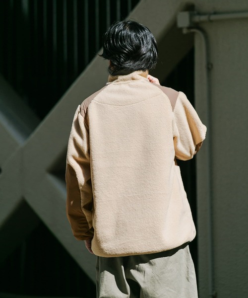 「EKAL」 ジップアップブルゾン MEDIUM ベージュ メンズ_画像5