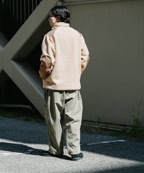 「EKAL」 ジップアップブルゾン MEDIUM ベージュ メンズ_画像9