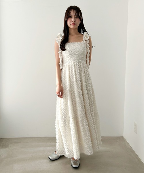 belearmimi ベリアミミ ジャガードプリーツ ワンピース Heather ワンピース ジャガードフリルキャミワンピース 326090
