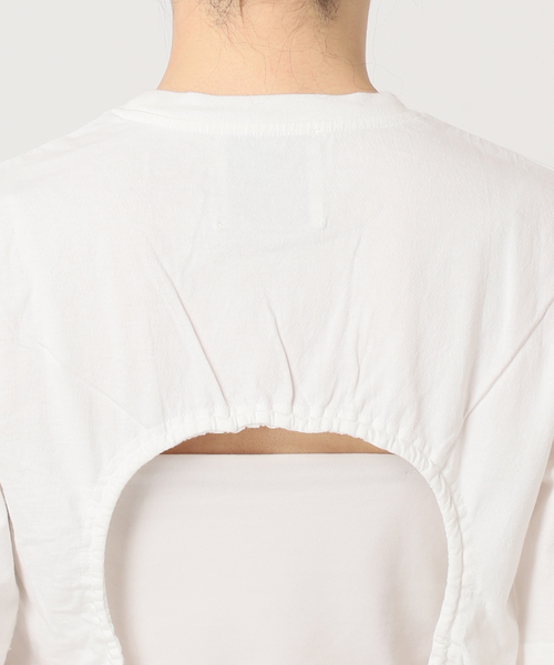 アンスクリア INSCRIRE カットデザインTシャツ I23SS-CUT6 ホワイト サイズ：36 INSCRIRE (アンスクリア) 半袖 Tシャツ 日本製 I20AW-CUT3