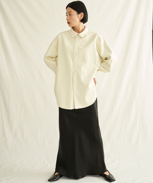 enof イナフ　サテン シャツ enof イナフ サテン シャツ enof イナフサテン シャツ