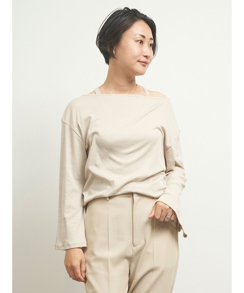 トップス　ベージュ styling/ 「styling/」 長袖カットソー FREE ベージュ