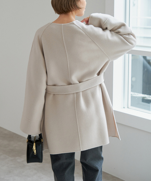 Spick&Span ショートコート　ベージュ　 サイズ36 スピックアンドスパンステンカラーショートコートベージュサイズ36