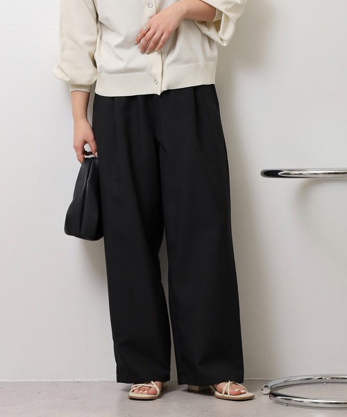 大人のフリルかんブラックワイドパンツ 楽天市場】【マラソン期間中 5%OFFクーポン】and it サイド