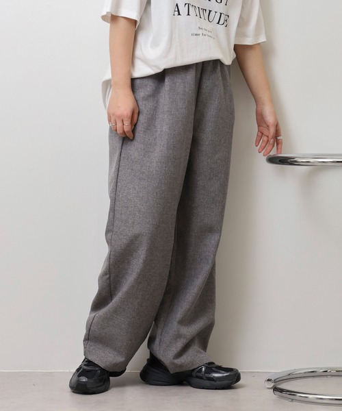 THE ATTICO VINTAGE GREY LONG ワイド パンツ THE ATTICO Gary Long Pant in Beige | FWRD