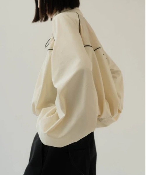 アウター Knuth Marf balloon 練ら sleeve nylon jacket レディース