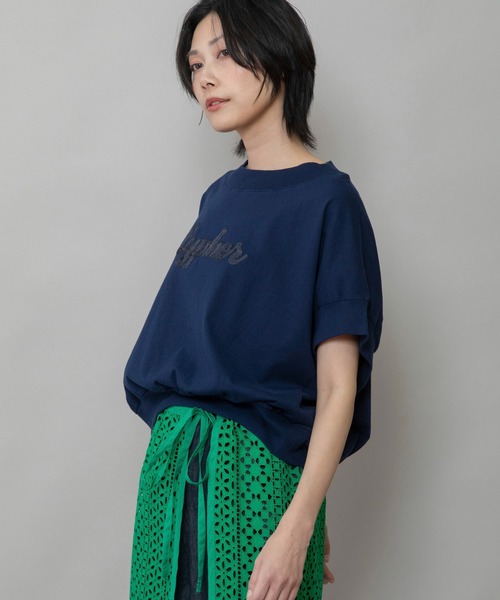 tシャツ ”Cypher”ロゴ刺繍Tシャツ レディース