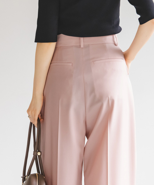 NOBLE タックカービーボリュームパンツ サイズ38 ネイビー NOBLE