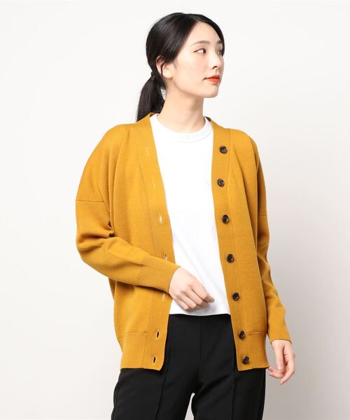 NOBLE（ノーブル） ニットカーディガン - オレンジ レディース