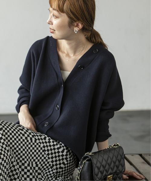 NOBLE（ノーブル） ニットカーディガン - オレンジ レディース