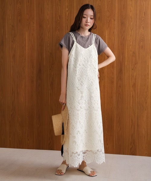 BAB（バブ） ワンピース 「S・Mサイズ展開」レースバックリボンキャミ