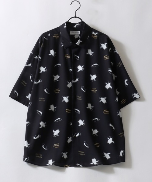 SITRY シャツ Silk Touch Animal Print Shirt/接触冷感 シルク