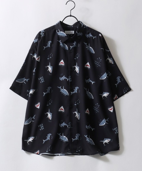 【PURA SETA】(S) イタリア製 総柄 シルク 半袖 シャツ ブラウス SUMMER PRINT H/S SHIRT セットアップ対応（シャツ/ブラウス