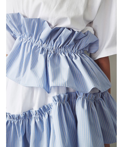 トップス SORIN Asynmentry Ruffled T-shirt Asynmentry Ruffled T-shirt（カットソー/Tシャツ）｜SORIN