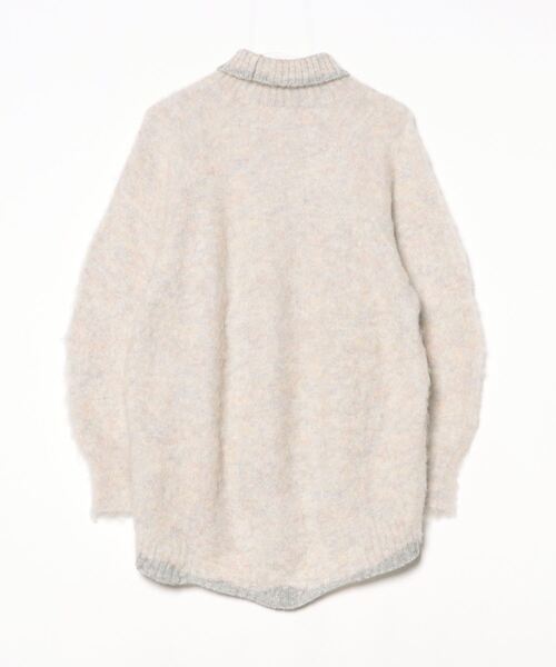 mame MOHAIR Knitted High NECK TOP タートルネックニット 1 ベージュ