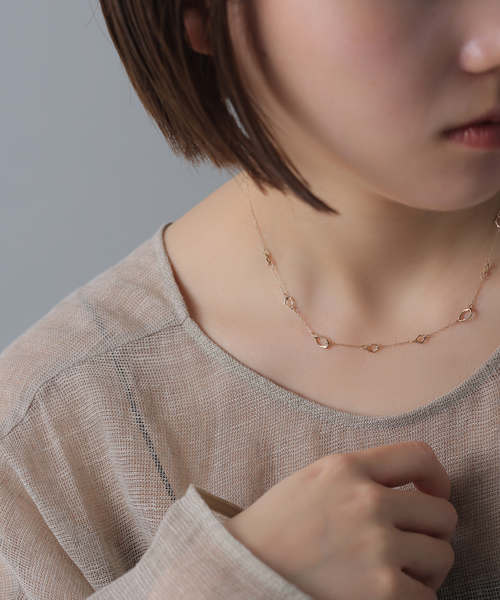 ネックレス ミネラルパーツネックレス K10 レディースの画像