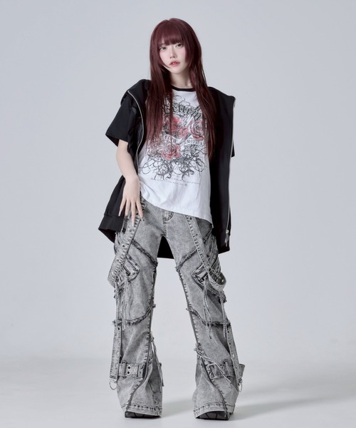 REFLEM 薔薇グラフィックロンT REFLEM 薔薇グラフィックロンT