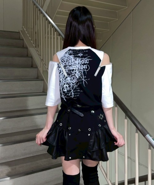 tシャツ 「REFLEM/レフレム」薔薇プリントラグランTシャツ/ハーフスリーブカットソー レディース メンズ REFLEM/レフレム』薔薇プリントラグランTシャツ/ハーフスリーブ
