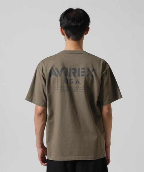 AVIREX tシャツ MIL. STENCIL OFFICIAL LOGO T-SHIRT