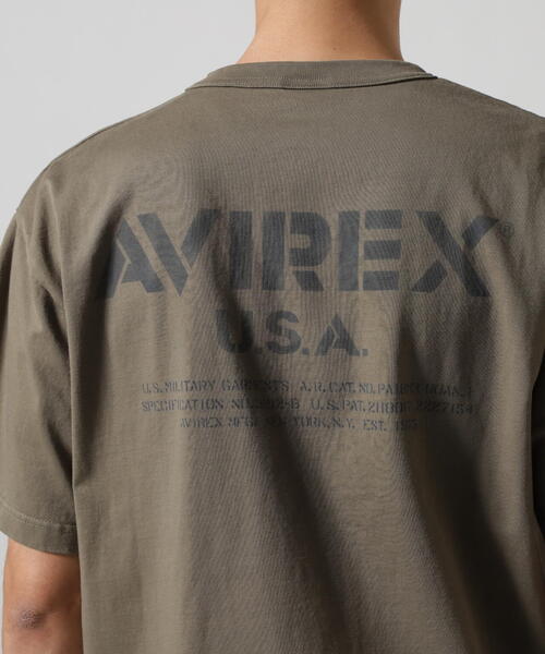 AVIREX tシャツ MIL. STENCIL OFFICIAL LOGO T-SHIRT