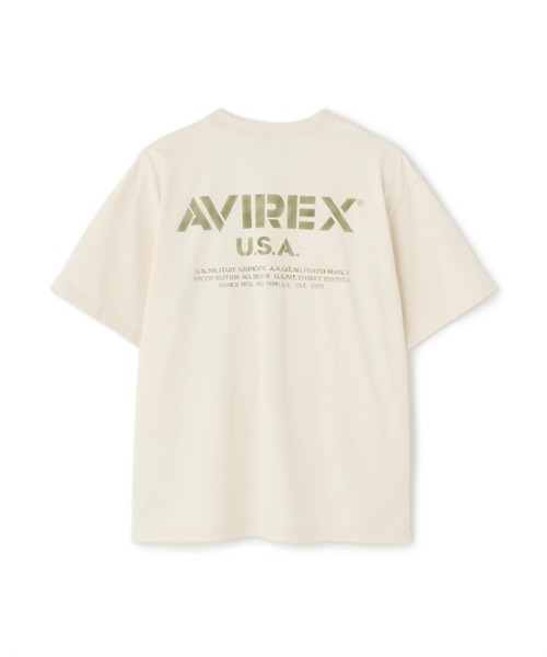 国内発/本物保証/AVIREX ステンシル オフィシャルロゴ Tシャツ 楽天市場】AVIREX 公式通販｜MIL. STENCIL OFFICIAL LOGO T