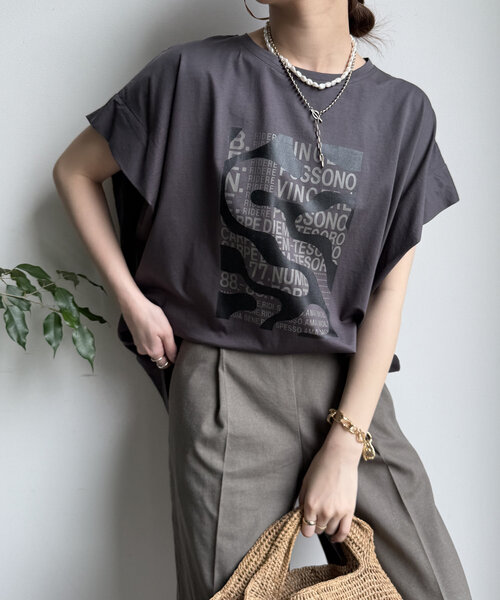 欲しいの 「WEB限定」迷彩ロゴTEE tシャツ DouDou レディース ZOZOTOWN : トップス