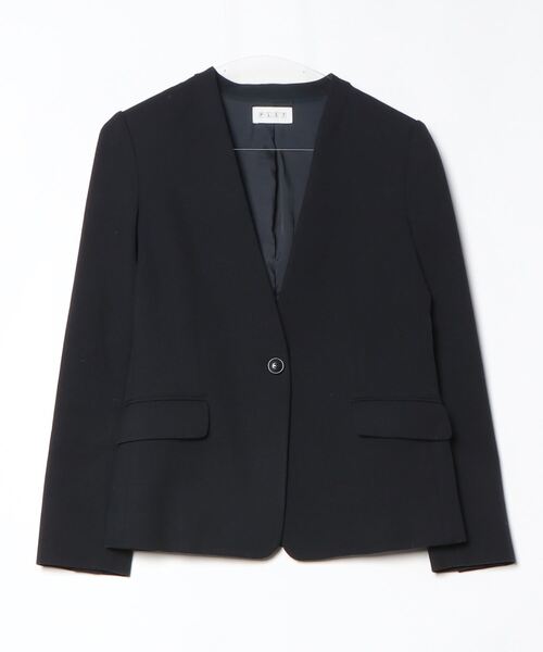 PLST 「PLST」 ノーカラージャケット X-SMALL ネイビー