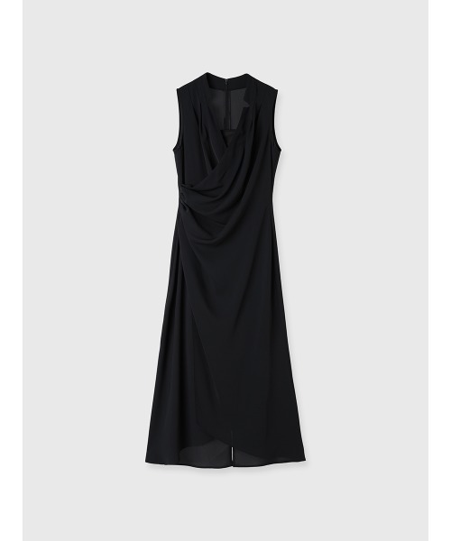 anuans カットアウトダブルサテンワンピース アニュアンス anuans カットアウトダブルサテンワンピース （NAVY