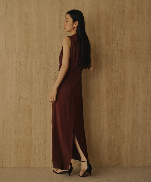 anuans（アニュアンス） ワンピース ライトダブルサテンカシュクール