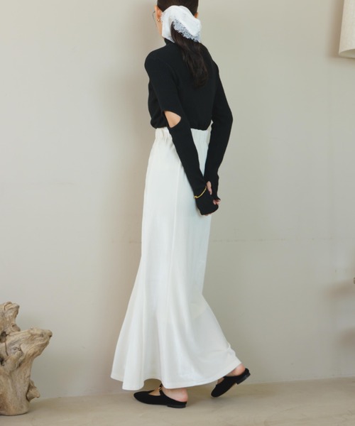 hinari ベロアマーメードスカート アイボリー　XS hinari（ヒナリ） スカート ベロアマーメードスカート : ZOZOTOWN