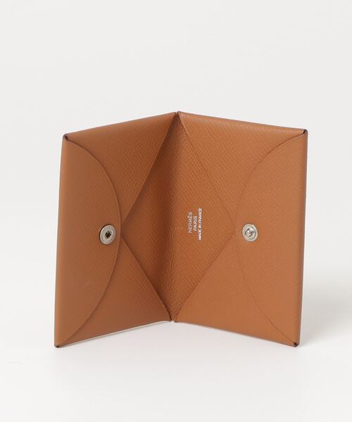 エルメス　カルヴィ　ブラウン HERMES 「HERMES」 カルヴィ エプソン カードケース - ブラウン