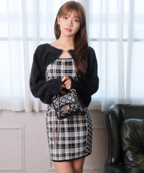 ワンピース 「形が選べる」フェザーチェックアンサンブル