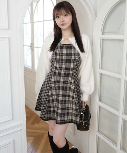 LIP SERVICE（リップサービス） ワンピース フェザーチェック