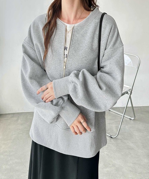 J.LINDEBERGグレー ハーフジップ　裏起毛 新品J.LINDEBERG ハーフジップ モックネック ストレッチ裏起毛ネイビー