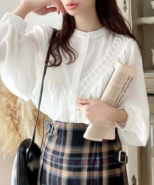 「classicalelf」 長(zhǎng)袖チュニック MEDIUM ホワイト レディース