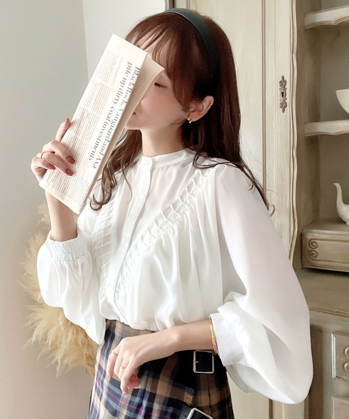 「classicalelf」 長(zhǎng)袖チュニック MEDIUM ホワイト レディース