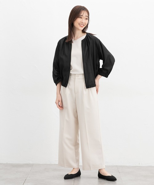 「Honeys」 「GLACIER」ジップアップブルゾン M グレイッシュベージュ レディース_画像5