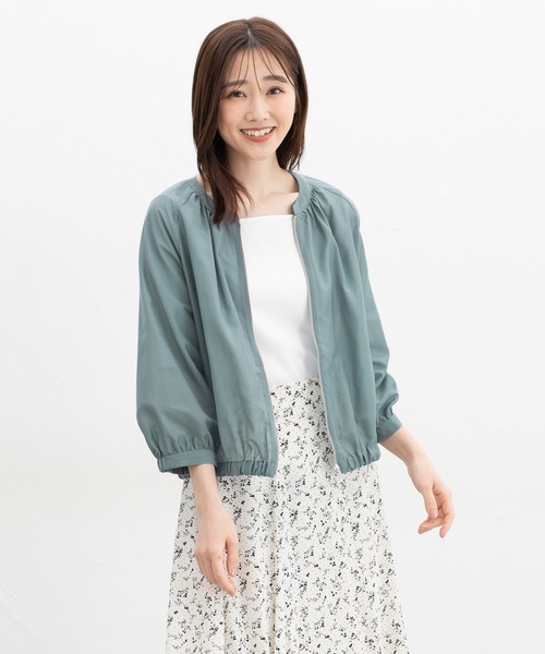 「Honeys」 「GLACIER」ジップアップブルゾン M グレイッシュベージュ レディース_画像8