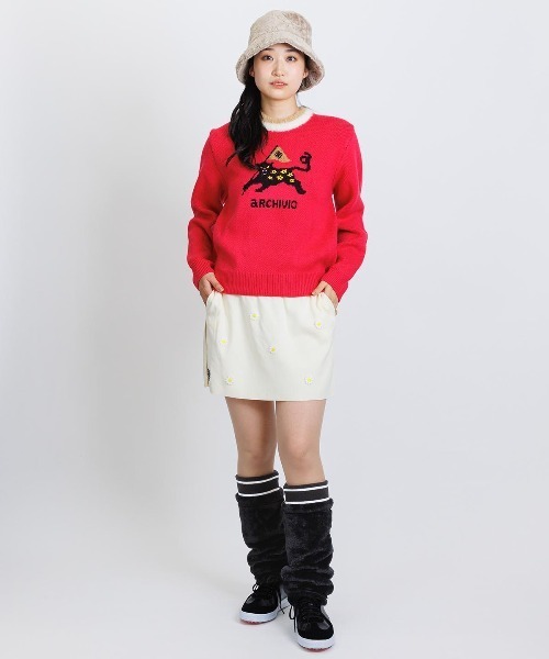 アルチビオ　archivio セーター　トップス　新品未使用 archivio（アルチビオ） ニット セーター 「LADIES」黒ヒョウ