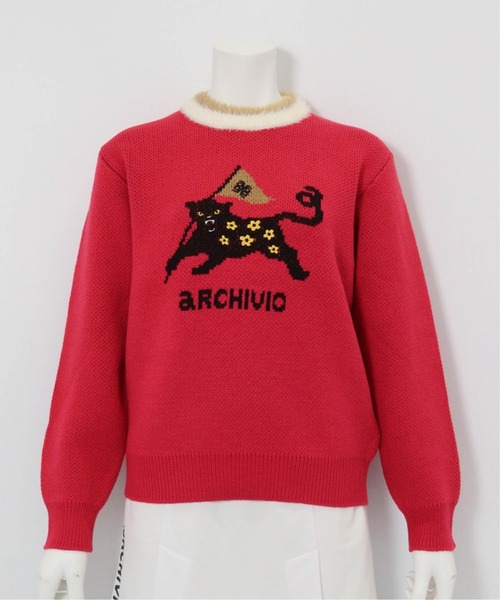 archivio（アルチビオ） ニット セーター 「LADIES」黒ヒョウ