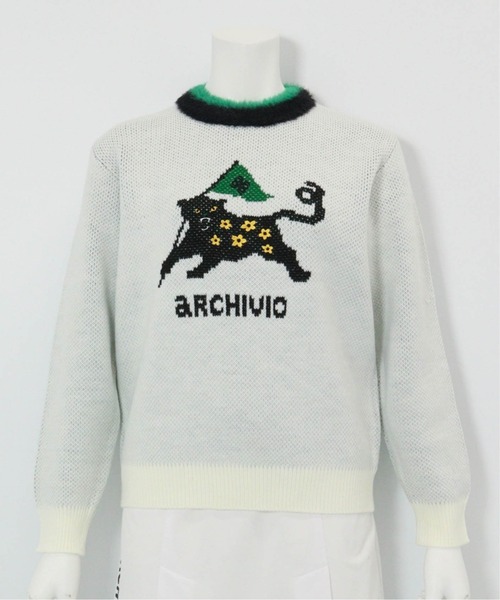 archivio（アルチビオ） ニット セーター 「LADIES」黒ヒョウ