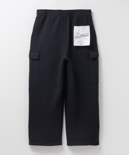 NAVY ワイドパンツ カーゴパンツ 「NAVY / ネイビー」スウェットカーゴ