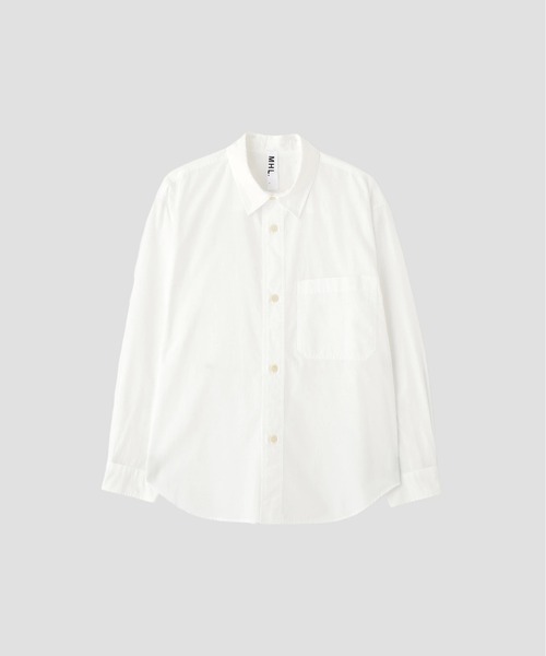 MHL.（エムエイチエル） シャツ GARMENT DYE COTTON SHIRTING メンズ